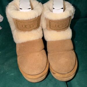UGG Brown and Cream Boots with Fur BrandNew